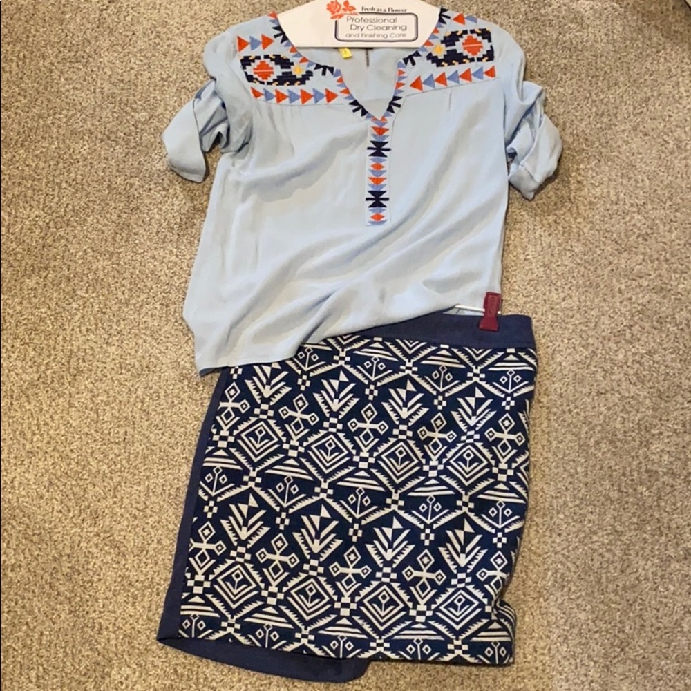 Aztec Chambray Top - image 3